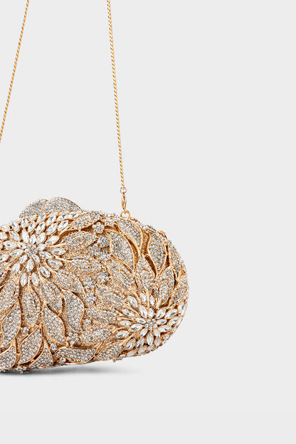 Party Wear Clutch BK4091-Golden