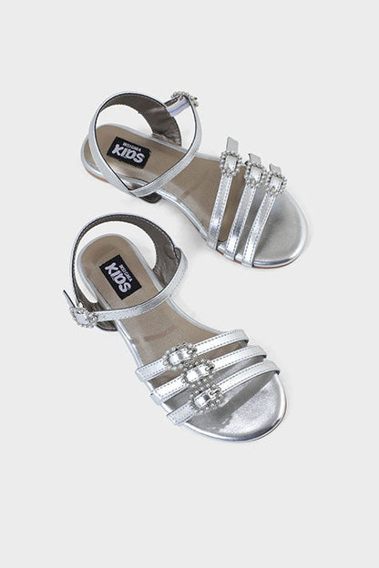 Girls Formal Slip On GF1001-Silver