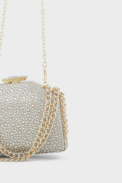 Party Wear Clutch BK4048-Golden
