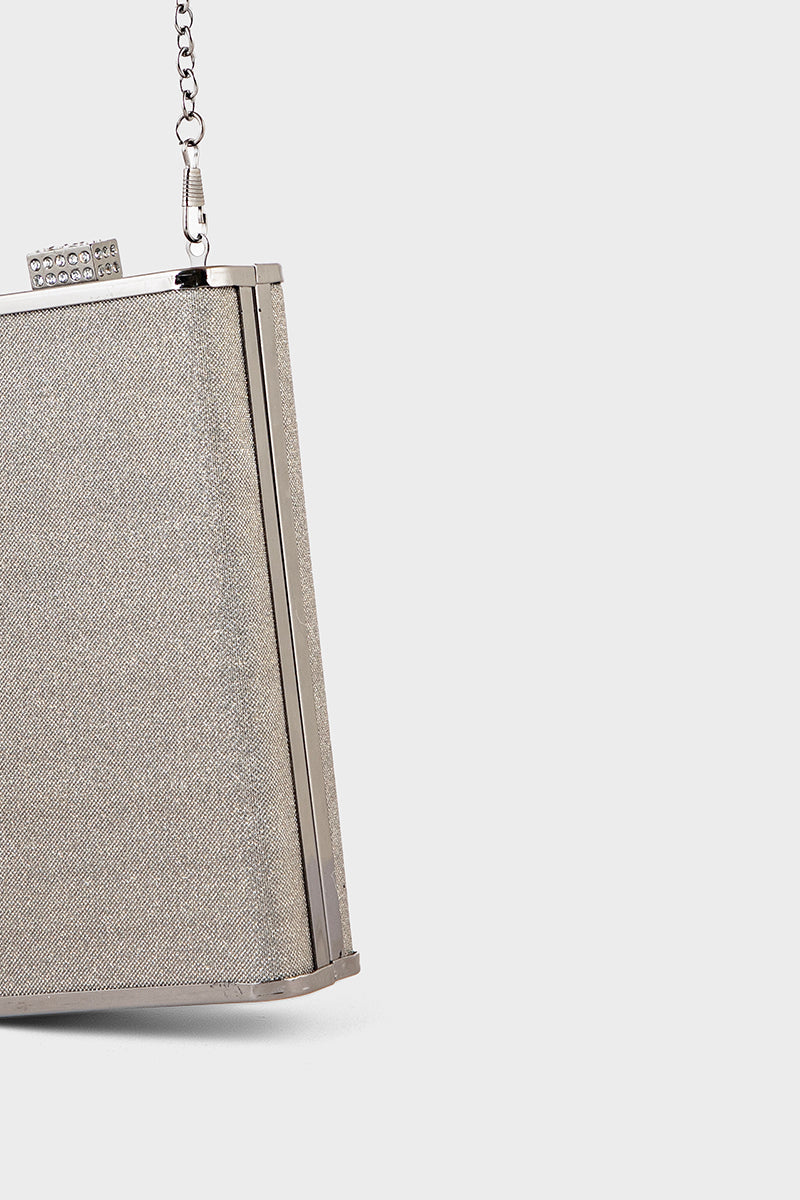 Party Wear Clutch BK4069-Gun Metallic