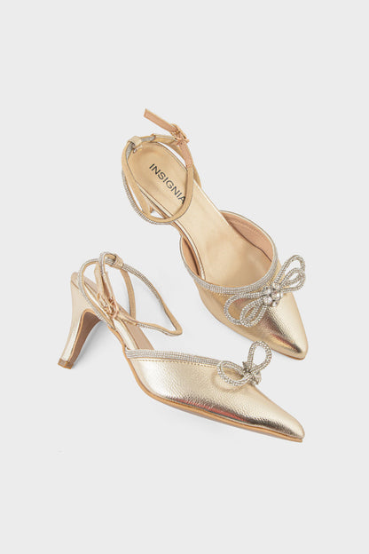 Party Wear Sling Back IP4029-Gold