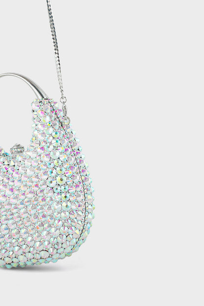 Party Wear Clutch BK4055-AB White
