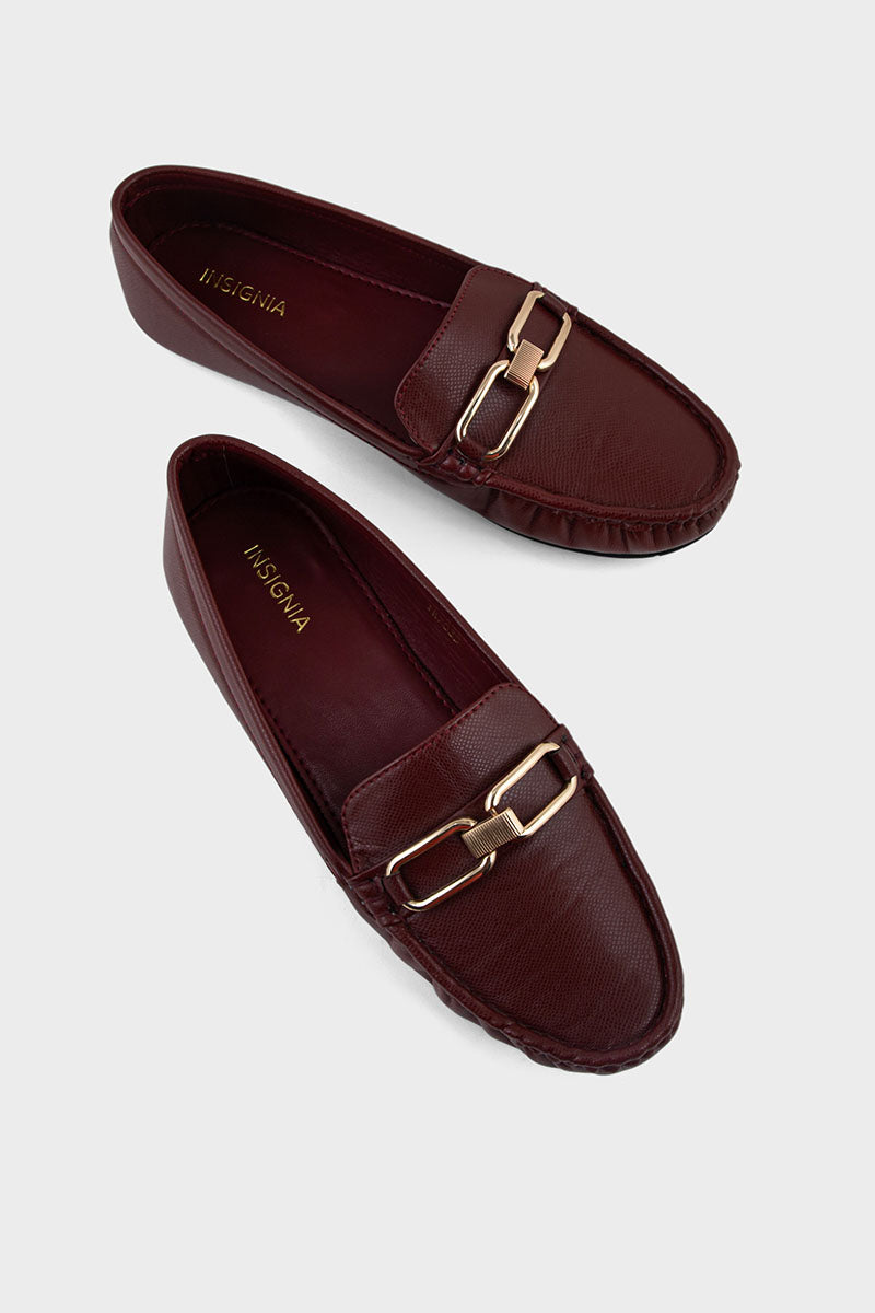 Comfort Moccasin IK7035-Maroon