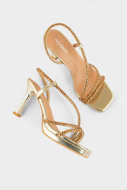 Party Wear Sandal IP2029-Golden