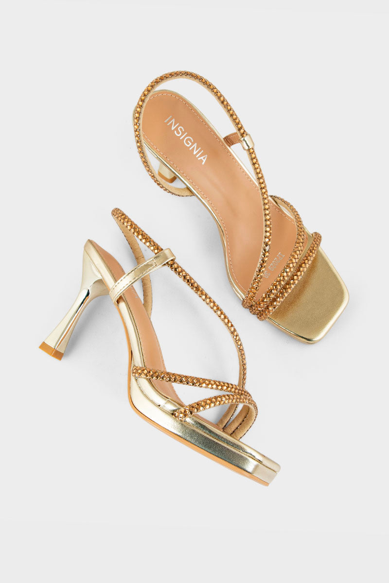 Party Wear Sandal IP2029-Golden