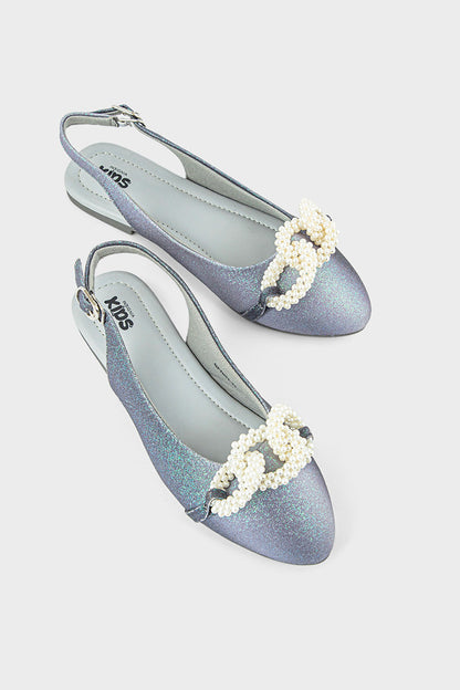 Girls Party Wear Sling Back GP7001-Grey