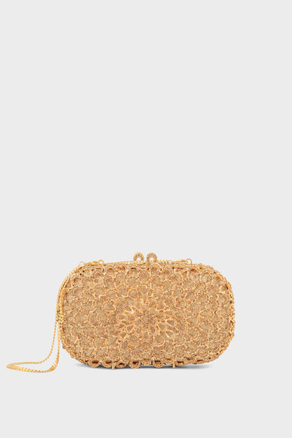 Party Wear Clutch BK4139-Golden