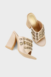 Party Wear Slip On I29228-Golden