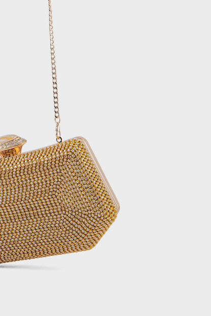 Party Wear Clutch BK4111-Golden