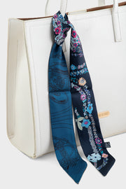 Premium Silk Bag Scarf BF0005-Navy