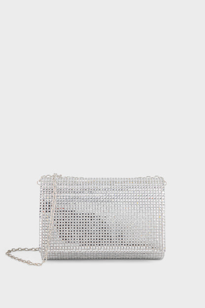 Party Wear Clutch BK4152-Silver
