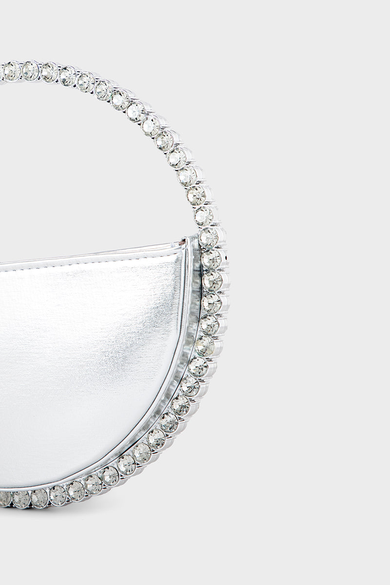 Party Wear Clutch BH0118-Silver