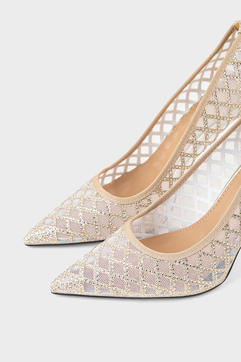 Pary Wear Court Shoes IP5048-Gold