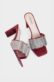 Party Wear Slip On I29182-Maroon