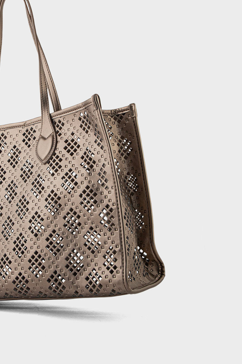 Tote Hand Bags BS2190-Pewter