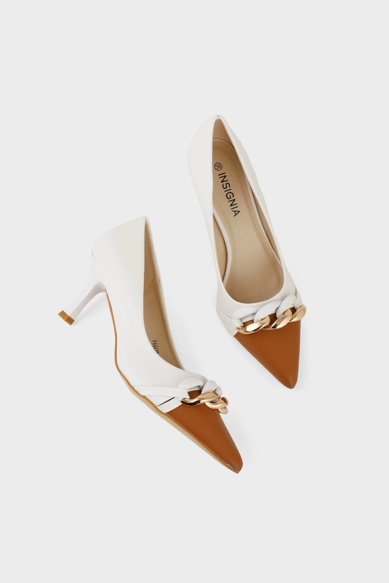 Formal Court Shoes I44479-Off White