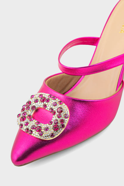 Party Wear Mule IP8513-Fuchsia