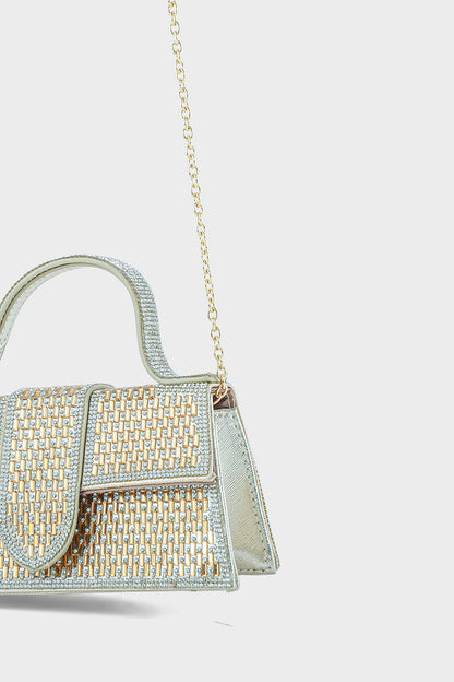 Top Handle Hand Bags BH0046-Golden