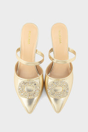 Party Wear Mule IP8513-Dull Gold