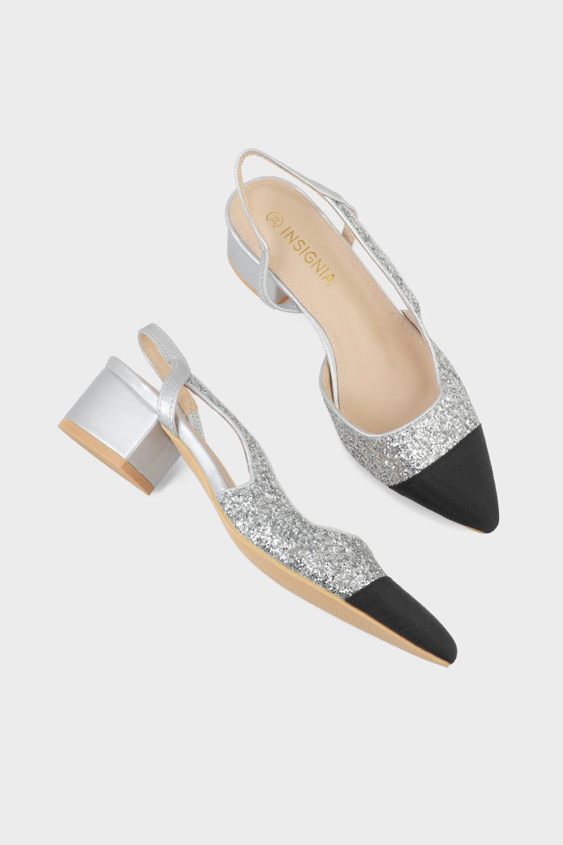 Party Wear Sling Back I47309-Silver