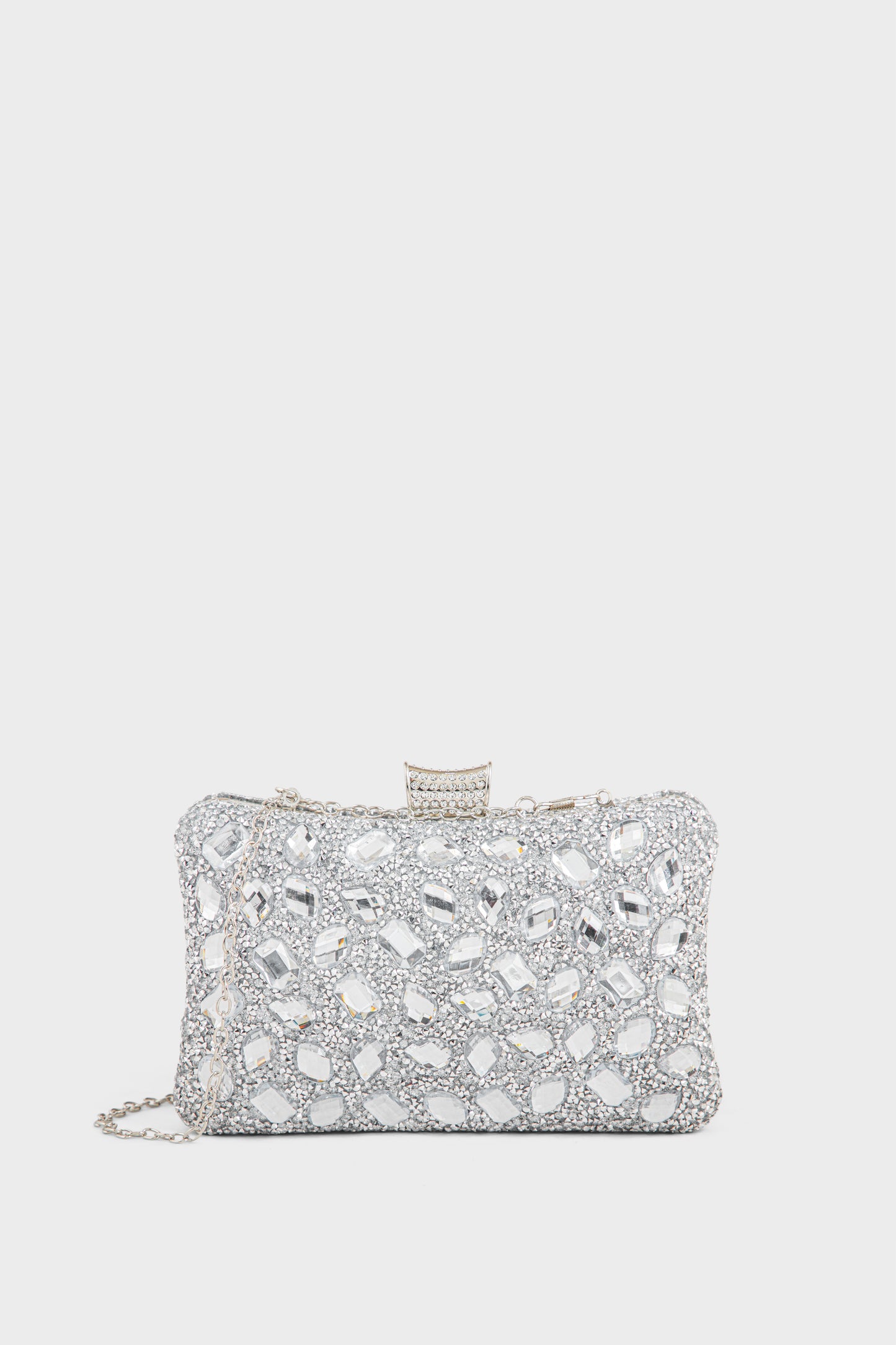 Party Wear Clutch BK4132-Silver