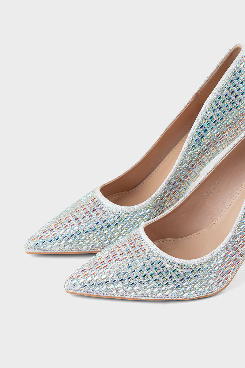 Pary Wear Court Shoes IP5050-Silver