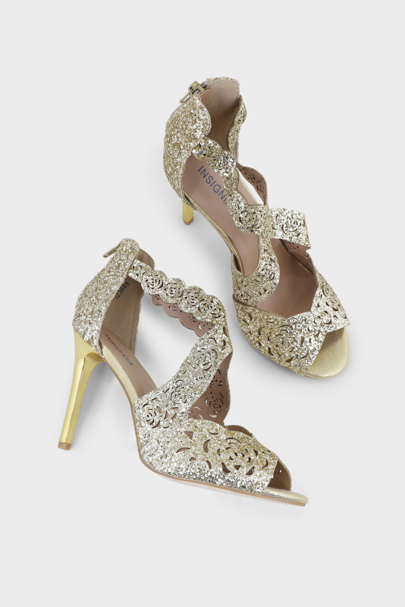 Party Wear Sandal I23649-Golden