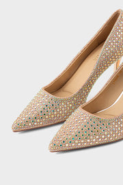 Party Wear Court Shoes IP5045-Champagne