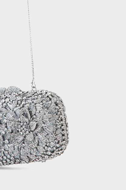 Party Wear Clutch BK4094-Silver