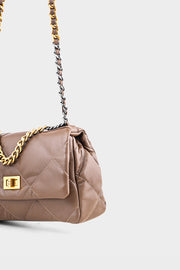 Flap Shoulder Bags BS2096-Brown