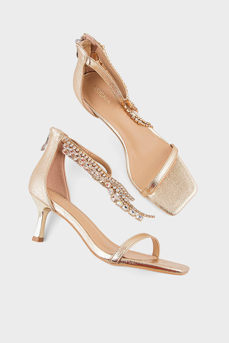Party Wear Sandal IP2053-Dull Gold