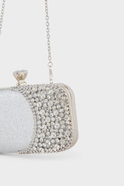 Party Wear Clutch BK4088-Silver