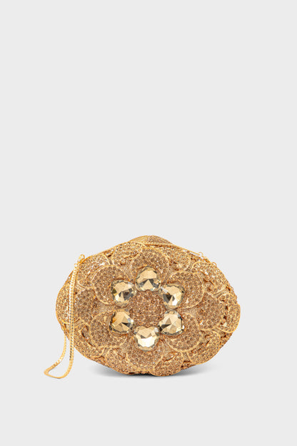 Party Wear Clutch BK4138-Golden