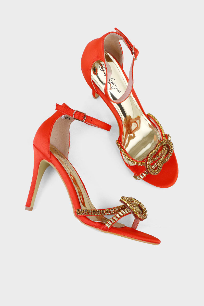 Party Wear Sandal I23584-Red