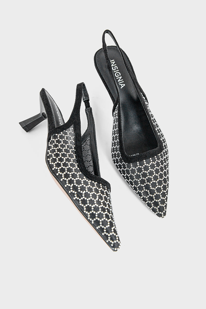 Party Wear Sling Back IP4014-Black