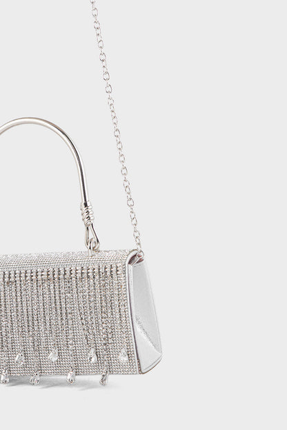 Party Wear Clutch BH0119-Gun Metallic