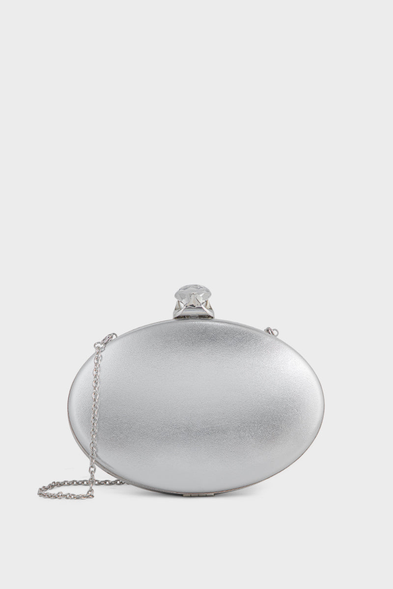 Party Wear Clutch BK4105-Silver
