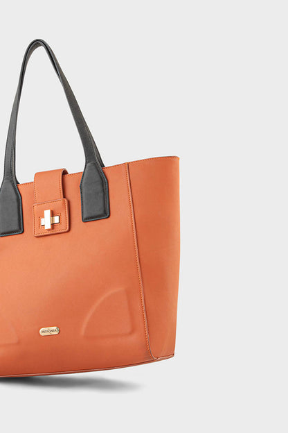 Tote Hand Bags B15151-Brown