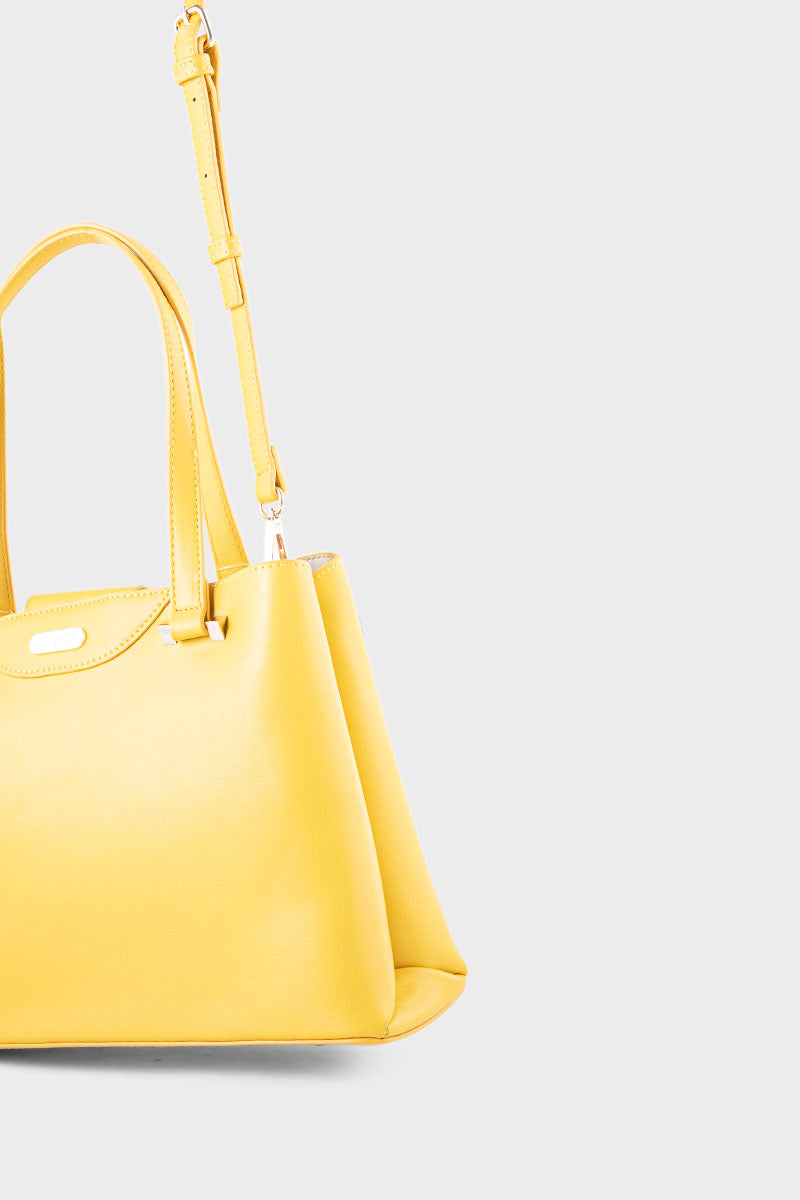 Formal Tote Hand Bags BS2058-Mustard