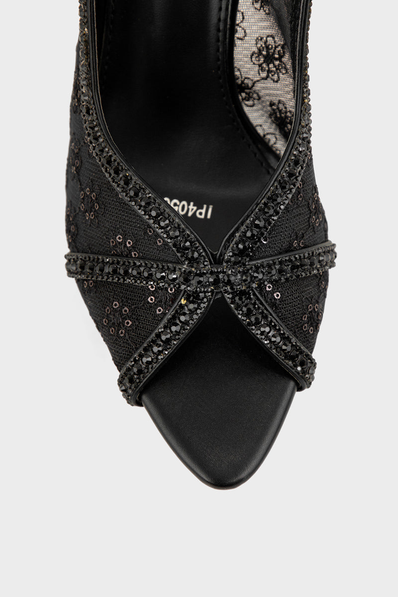Party Wear Sling Back IP4050-Black