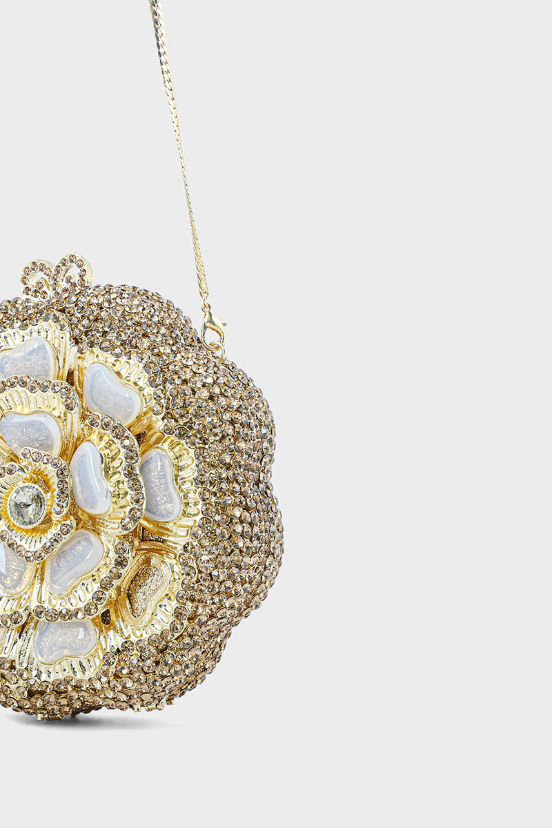 Party Wear Clutch BK4059-Golden