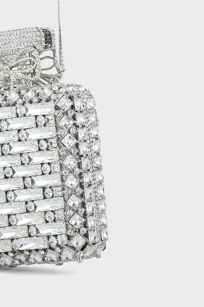 Party Wear Clutch BK4060-Silver