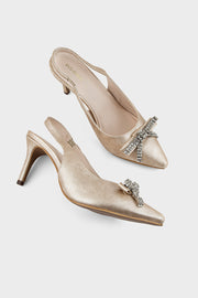 Party Wear Sling Back IP4031-Gold