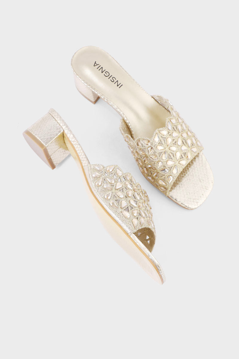 Party Wear Slip On IP0035-Golden