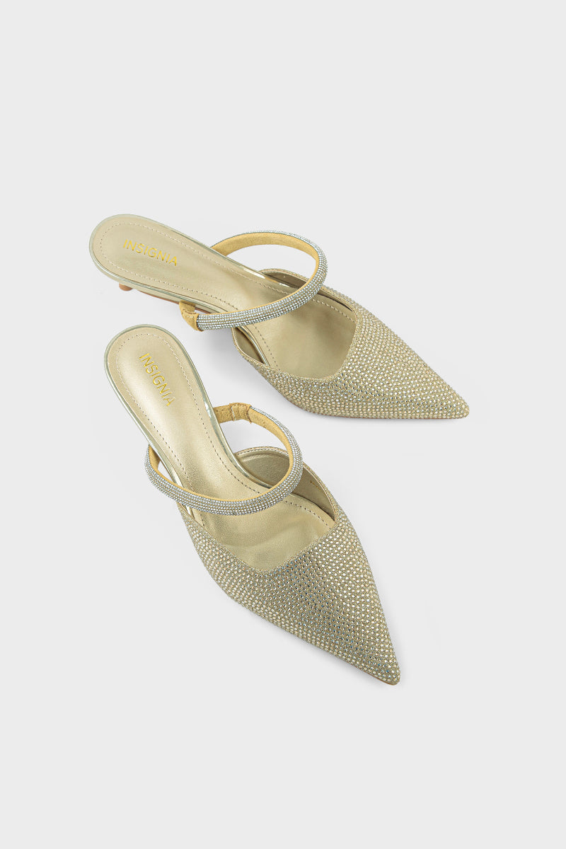 Party Wear Mule IP8510-Gold