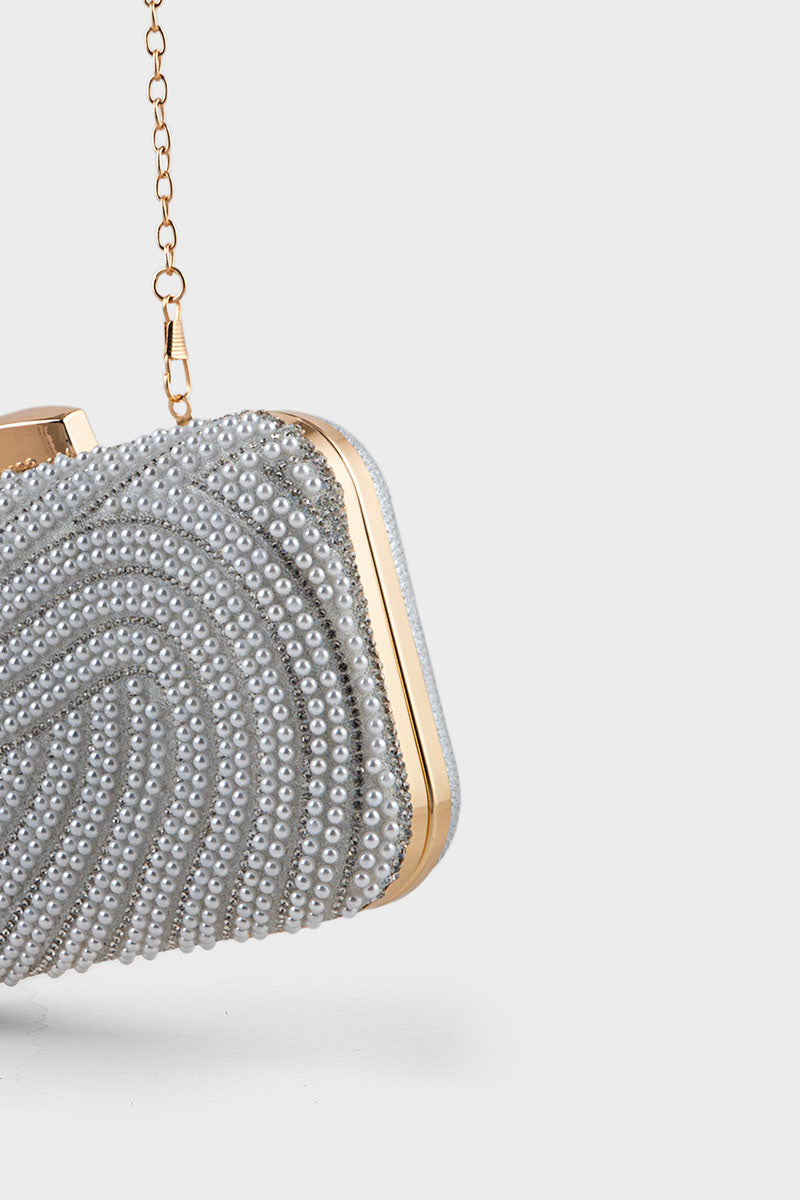 Party Wear Clutch BK4116-White