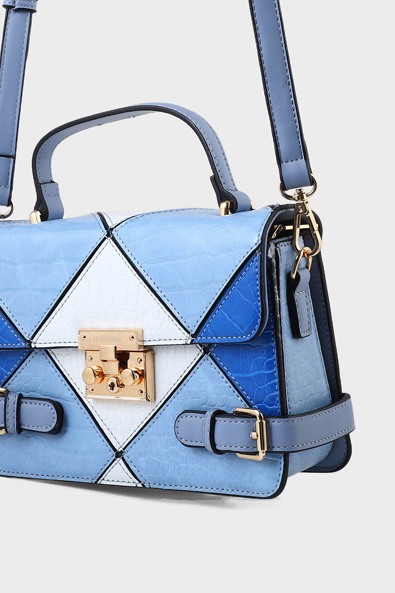 Trapeze Hand Bags B15119-Blue