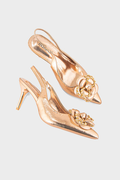 Party Wear Sling Back IP4012-Champagne