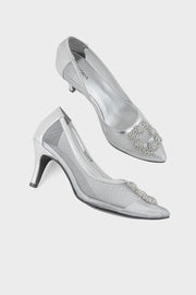 Party Wear Court Shoes IP5024-Silver