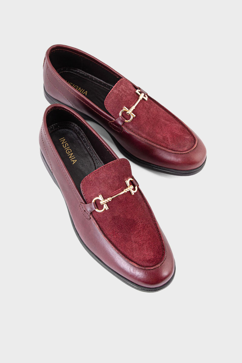 Men Formal Loafers MF7017-Maroon